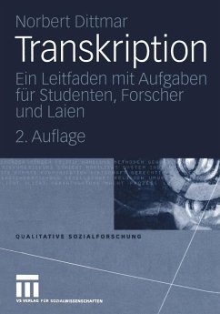 Transkription (eBook, PDF) - Dittmar, Norbert
