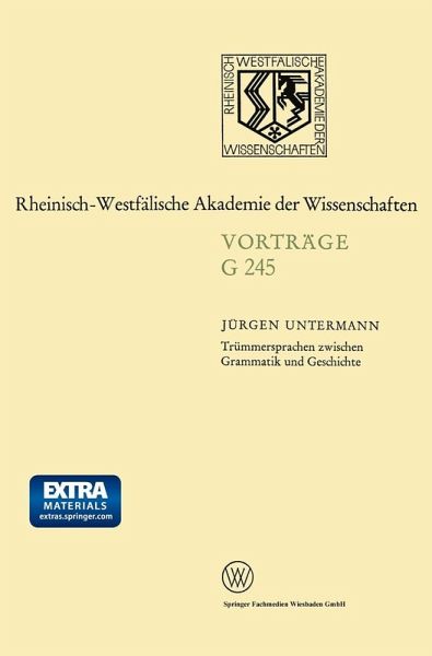 Trümmersprachen zwischen Grammatik und Geschichte (eBook, PDF)