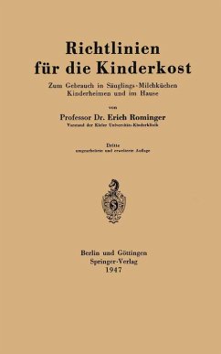 Cover Richtlinien für die Kinderkost (eBook, PDF)