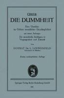 Über die Dummheit (eBook, PDF) - Loewenfeld, Leopold