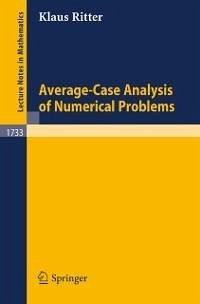 Average-Case Analysis of Numerical Problems (eBook, PDF) - Ritter, Klaus