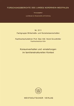 Konsumverhalten und -einstellungen im familienstrukturellen Kontext (eBook, PDF) - Grundhöfer, Horst