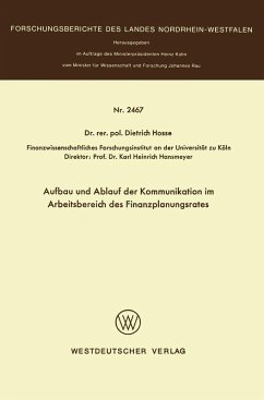 Cover Aufbau und Ablauf der Kommunikation im Arbeitsbereich des Finanzplanungsrates (eBook, PDF)