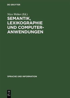 Semantik, Lexikographie und Computeranwendungen (eBook, PDF)