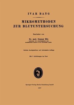 Mikromethoden zur Blutuntersuchung (eBook, PDF) - Bang, Ivar; Blix, Gunnar; Forssmann, John