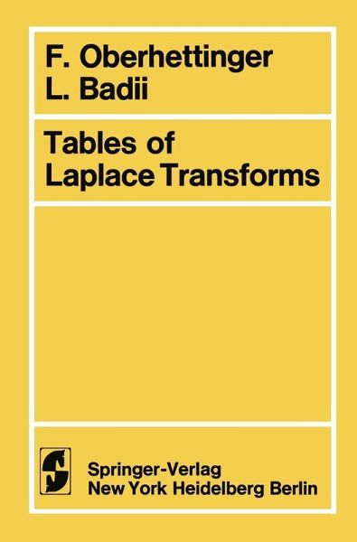 Tables of Laplace Transforms (eBook, PDF) Tables of Laplace Transforms (eBook, PDF)