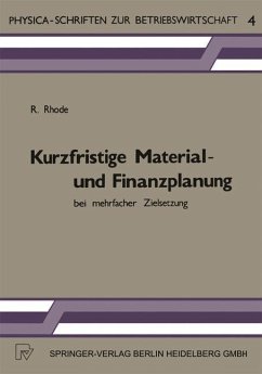 Cover Kurzfristige Material- und Finanzplanung bei mehrfacher Zielsetzung (eBook, PDF)