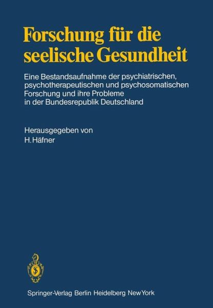 Forschung für die seelische Gesundheit (eBook, PDF)