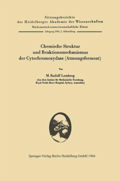 Chemische Struktur und Reaktionsmechanismus der Cytochromoxydase (Atmungsferment) (eBook, PDF) - Lemberg, M. Rudolf