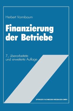 Finanzierung der Betriebe (eBook, PDF) - Vormbaum, Herbert