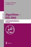 Algorithms - ESA 2003 (eBook, PDF)