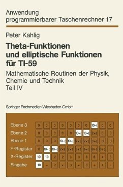 Theta-Funktionen und elliptische Funktionen für TI-59 (eBook, PDF) - Kahlig, Peter
