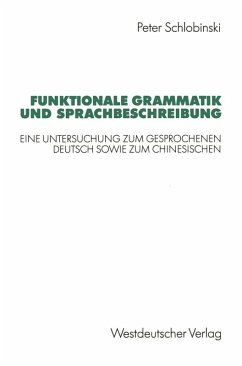 Funktionale Grammatik und Sprachbeschreibung (eBook, PDF) - Schlobinski, Peter