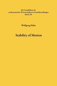 Stability of Motion (eBook, PDF) - Hahn, Wolfgang