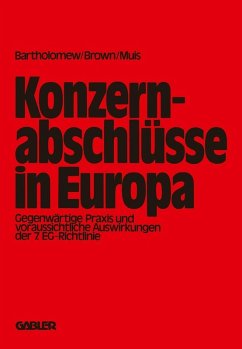 Konzernabschlüsse in Europa (eBook, PDF) - Bartholomew, E. G.