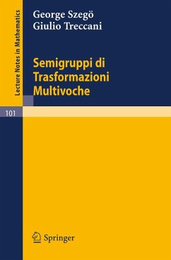 Semigruppi di Trasformazioni Multivoche (eBook, PDF) - Szegö, George; Treccani, Giulio