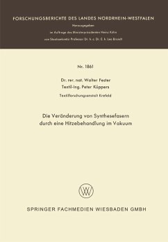 Cover Die Veränderung von Synthesefasern durch eine Hitzebehandlung im Vakuum (eBook, PDF)