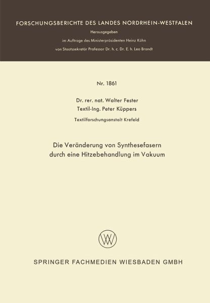 Die Veränderung von Synthesefasern durch eine Hitzebehandlung im Vakuum (eBook, PDF) Die Veränderung von Synthesefasern durch eine Hitzebehandlung im Vakuum (eBook, PDF)