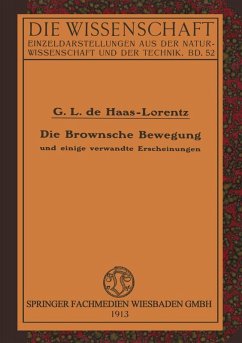 Cover Die Brownsche Bewegung und Einige Verwandte Erscheinungen (eBook, PDF)