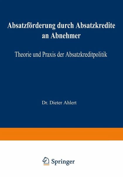 Absatzförderung durch Absatzkredite an Abnehmer (eBook, PDF)