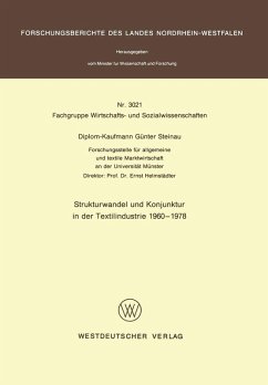 Strukturwandel und Konjunktur in der Textilindustrie 1960 - 1978 (eBook, PDF) - Steinau, Günter