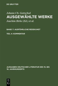 Ausführliche Redekunst. Kommentar (eBook, PDF) - Gottsched, Johann Christoph