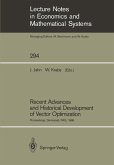 Recent Advances and Historical Development of Vector Optimization (eBook, PDF)