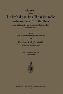 Leitfaden für Baukunde insbesondere für Stahlbau (eBook, PDF) - Geusen, Leonhard; Wichmann, Erich