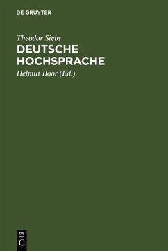 Deutsche Hochsprache (eBook, PDF) - Siebs, Theodor