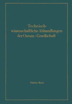 Cover Technischwissenschaftliche Abhandlungen der Osram-Gesellschaft (eBook, PDF)