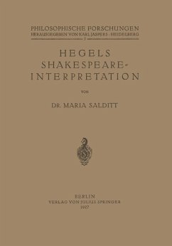 Cover Hegels Shakespeare- Interpretation (eBook, PDF)