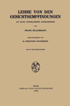 Lehre von den Gesichtsempfindungen (eBook, PDF) - Hillebrand, Franz; Hillebrand, Franziska