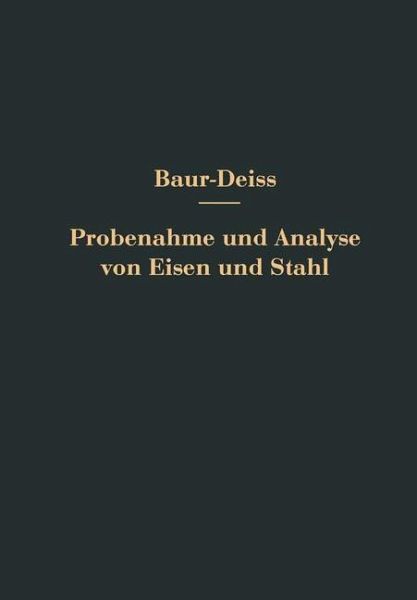 Probenahme und Analyse von Eisen und Stahl (eBook, PDF)