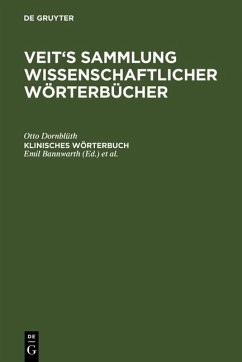 Klinisches Wörterbuch (eBook, PDF) - Dornblüth, Otto