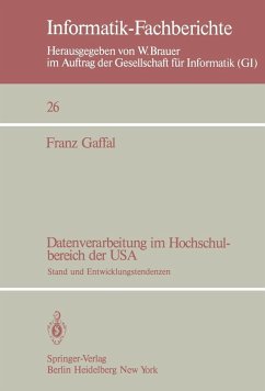 Datenverarbeitung im Hochschulbereich der USA (eBook, PDF) - Gaffal, Franz