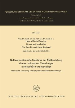 Cover Nuklearmedizinische Probleme der Bilddarstellung ebener radioaktiver Verteilungen in Blutgefäßen und Geweben (eBook, PDF)