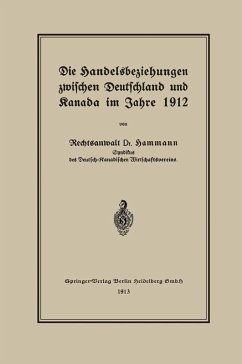 Cover Die Handelsbeziehungen zwischen Deutschland und Kanada im Jahre 1912 (eBook, PDF)
