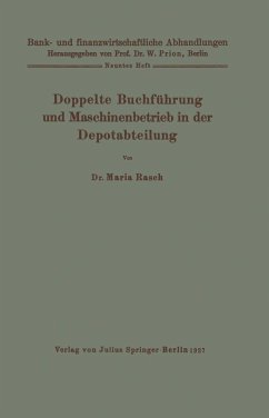 Cover Doppelte Buchführung und Maschinenbetrieb in der Depotabteilung (eBook, PDF)