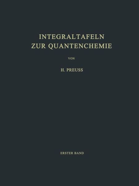 Integraltafeln zur Quantenchemie (eBook, PDF) Integraltafeln zur Quantenchemie (eBook, PDF)