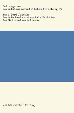 Cover Soziale Basis und soziale Funktion des Nationalsozialismus (eBook, PDF)