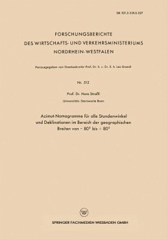 Cover Azimut-Nomogramme für alle Stundenwinkel und Deklinationen im Bereich der geographischen Breiten von - 80° bis + 80° (eBook, PDF)