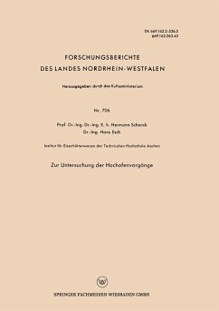 Zur Untersuchung der Hochofenvorgänge (eBook, PDF) - Schenck, Hermann