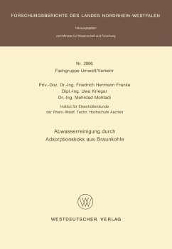 Cover Abwasserreinigung durch Adsorptionskoks aus Braunkohle (eBook, PDF)