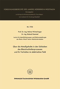 Cover Über die Metallgehalte in den Schlacken des Bleischachtofenprozesses und ihr Verhalten im elektrischen Feld (eBook, PDF)