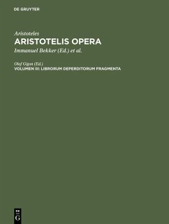 Aristoteles: Aristotelis Opera - Librorum deperditorum fragmenta (eBook, PDF)