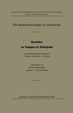 Cover Das Raumsehvermögen im Unterdruck (eBook, PDF)