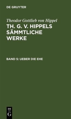 Cover Ueber die Ehe (eBook, PDF)