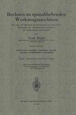 Rechnen an spanabhebenden Werkzeugmaschinen (eBook, PDF) - Riegel, Franz