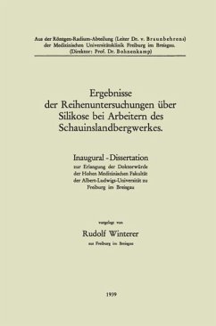 Cover Ergebnisse der Reihenuntersuchungen über Silikose bei Arbeitern des Schauinslandbergwerkes (eBook, PDF)