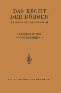 Das Recht der Börsen (eBook, PDF) - Göppert, Heinrich